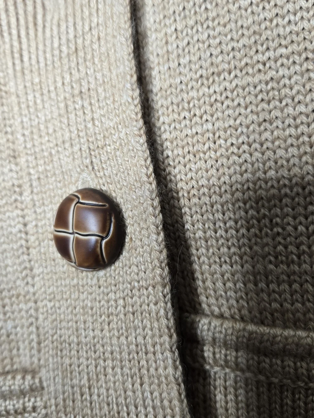 Cynthia Rowley Beige Tan Cardigan M - Picture 4 of 6